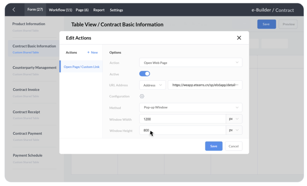 e-Builder App Modeling | Weaver